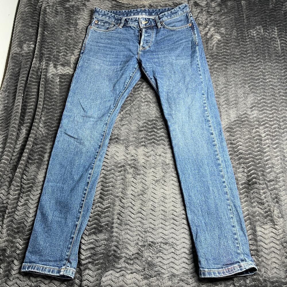 Buck Mason Maverick Slim Jeans Mens 32x34 Double Dip Button fly pants